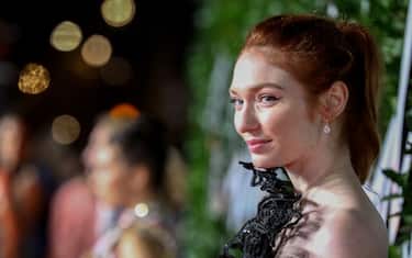 LONDON, ENGLAND - DECEMBER 02: Eleanor Tomlinson arrives at The Fashion Awards 2019 held at Royal Albert Hall on December 02, 2019 in London, England. (Photo by Tim Whitby/BFC/Getty Images)