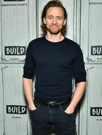 NEW YORK, NEW YORK - NOVEMBER 07: (EXCLUSIVE COVERAGE) Actor Tom Hiddleston visits Build Series to discuss his Broadway debut at "Betrayal" at Build Studio on November 07, 2019 in New York City. (Photo by Slaven Vlasic/Getty Images)