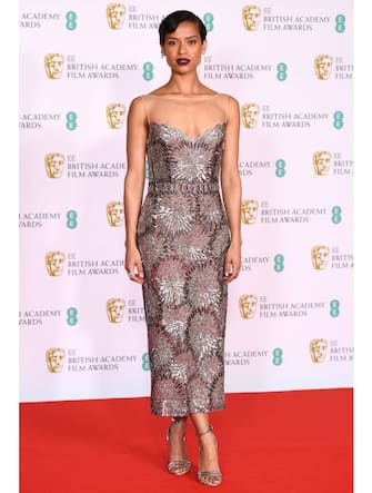 LONDON, ENGLAND - APRIL 11: Awards Presenter Gugu Mbatha-Raw attends the EE British Academy Film Awards 2021 at the Royal Albert Hall on April 11, 2021 in London, England. (Photo by Jeff Spicer/Getty Images)