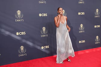 Los Angeles, CA - September 19:  Issa Rae attends the 73rd Primetime Emmy Awards at L.A. Live on Sunday, Sept. 19, 2021 in Los Angeles, CA.  (Jay L. Clendenin / Los Angeles Times via Getty Images)