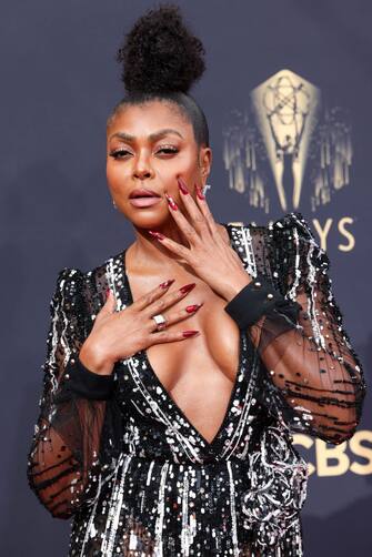 1235372606 Los Angeles, CA - September 19: Taraji P. Henson attends the 73rd Primetime Emmy Awards at L.A. Live on Sunday, Sept. 19, 2021 in Los Angeles, CA. (Jay L. Clendenin / Los Angeles Times via Getty Images)