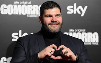 Italian actor Salvatore Esposito poses during the red carpet for the TV series 'Gomorra-stagione finale' (Gomorrah-final season) in Rome, Italy, 15 November 2021. The series, in its fifth and final season, is based on Italian writer Roberto Saviano's 2006 novel and will air on 19 November.     ANSA/ETTORE FERRARI
