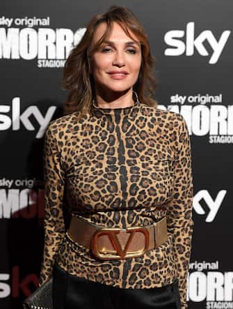 Italian producer Paola Lucisano poses during the red carpet for the TV series 'Gomorra-stagione finale' (Gomorrah-final season) in Rome, Italy, 15 November 2021. The series, in its fifth and final season, is based on Italian writer Roberto Saviano's 2006 novel and will air on 19 November.     ANSA/ETTORE FERRARI