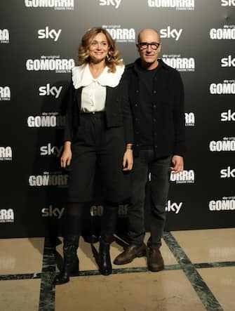 Maddalena Ravagli e Leonardo Fasoli alla conferenza stampa di Gomorra 5, la stagione finale