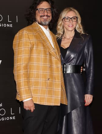 MILAN, ITALY - APRIL 07: Alessandro Borghese and Wilma Oliverio attend the "Diavoli" Tv Series Second Season Premiere at The Space Odeon on April 07, 2022 in Milan, Italy. (Photo by Vittorio Zunino Celotto/Getty Images)
