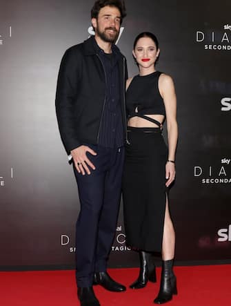 MILAN, ITALY - APRIL 07: Tomas Goldschmidt and Lodovica Comello attends the "Diavoli" Tv Series Second Season Premiere at The Space Odeon on April 07, 2022 in Milan, Italy. (Photo by Vittorio Zunino Celotto/Getty Images)