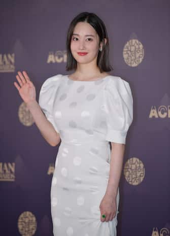BUSAN, SOUTH KOREA - OCTOBER 08: Actress Jeon Jong-Seo arrives at the 15th Asian Film Awards at Busan Paradise Hotel on October 08, 2021 in Busan, South Korea (Photo by The Chosunilbo JNS/Imazins via Getty Images)