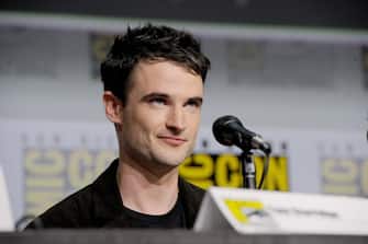 SAN DIEGO, CALIFORNIA - JULY 23: Tom Sturridge speaks onstage during "The Sandman" special video presentation and Q&A panel during 2022 Comic Con International: San Diego at San Diego Convention Center on July 23, 2022 in San Diego, California. (Photo by Albert L. Ortega/Getty Images)