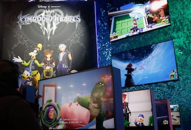 PARIS, FRANCE - OCTOBER 27:  A Gamer plays the video game "Kingdom Hearts III" developed and published by Square Enix during the 'Paris Games Week' on October 27, 2018 in Paris, France. 'Paris Games Week' is an international trade fair for video games and runs from October 26 to 31, 2018.  (Photo by Chesnot/Getty Images)
