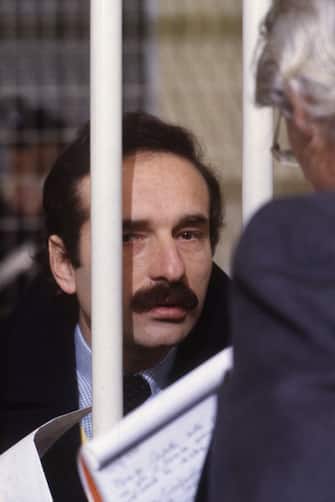ROME, ITALY, FEBRUARY 04, 1985 - Red Brigadier Valerio Morucci during the trial for the kidnapping and killing of Aldo Moro. (Photo by Edoardo Fornaciari/Getty Images)
