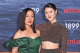 BERLIN, GERMANY - NOVEMBER 10: Gabby Wong and Isabella Wei attend the Netflix "1899" series premiere at Funkhaus on November 10, 2022 in Berlin, Germany.  (Photo by Tristar Media/WireImage)