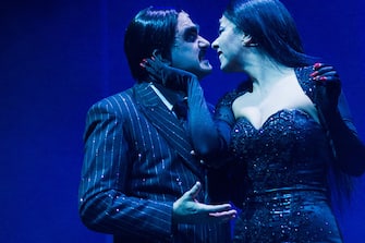 TURIN, ITALY - 2015/01/27: Theatrical debut Turin for the musical by Stefano Benni "The Addams Family" starring Elio, songwriter and leader of the group Elio e Le Storie Tese, and the showgirl Geppi Cucciari. (Photo by Elena Aquila/Pacific Press/LightRocket via Getty Images)