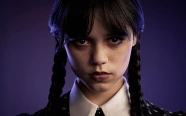 Wednesday. Jenna Ortega as Wednesday Addams in Wednesday. Cr. Matthias Clamer/Netflix © 2022