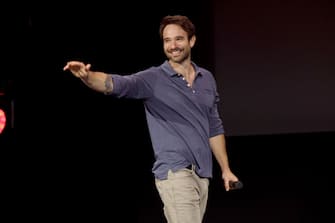 ANAHEIM, CALIFORNIA - SEPTEMBER 10: Charlie Cox speaks onstage during D23 Expo 2022 at Anaheim Convention Center in Anaheim, California on September 10, 2022. (Photo by Jesse Grant/Getty Images for Disney)
