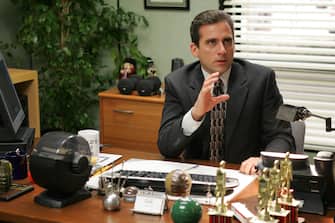 THE OFFICE -- NBC Series -- " Dundies" season premiere -- Pictured: Steve Carrell as Michael Scott -- NBC Universal Photo: Justin LubinFOR EDITORIAL USE ONLY -- DO NOT RE-SELL/DO NOT ARCHIVE
