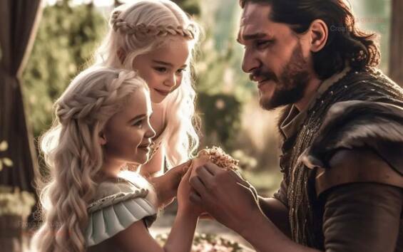 Game of Thrones, a fan draws the daughters of Jon Snow and Daenerys Targaryen with AI