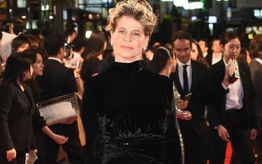 TOKYO, JAPAN - NOVEMBER 6: Linda Hamilton attends the Japanese premiere of the film 