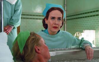 USA. Sarah Paulson as Nurse Mildred Ratched  in the ©Netflix new series: Ratched (2020).
Plot: A young nurse at a mental institution becomes jaded, bitter and a downright monster to her patients. 
Ref: LMK106-J6714-050820
Supplied by LMKMEDIA. Editorial Only.
Landmark Media is not the copyright owner of these Film or TV stills but provides a service only for recognised Media outlets. pictures@lmkmedia.com (Supplied by LMK / IPA/Fotogramma, nessuno - 2020-08-05) p.s. la foto e' utilizzabile nel rispetto del contesto in cui e' stata scattata, e senza intento diffamatorio del decoro delle persone rappresentate