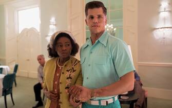 USA. Charlie Carver and Liz Femi in the ©Netflix new series: Ratched (2020).
Plot: A young nurse at a mental institution becomes jaded, bitter and a downright monster to her patients. 
Ref: LMK106-J6714-050820
Supplied by LMKMEDIA. Editorial Only.
Landmark Media is not the copyright owner of these Film or TV stills but provides a service only for recognised Media outlets. pictures@lmkmedia.com (Supplied by LMK / IPA/Fotogramma, nessuno - 2020-08-05) p.s. la foto e' utilizzabile nel rispetto del contesto in cui e' stata scattata, e senza intento diffamatorio del decoro delle persone rappresentate