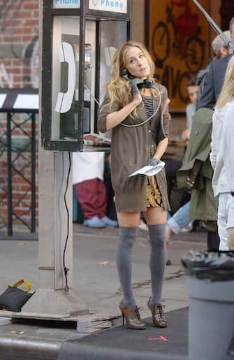 NEW YORK - SEPTEMBER 28: (ITALY OUT, NY DAILY NEWS OUT, NY NEWSDAY OUT) Sarah Jessica Parker on the set of ''Sex and the City: The Movie'' on September 28, 2007 in New York City. (Photo by Arnaldo Magnani/Getty Images)
