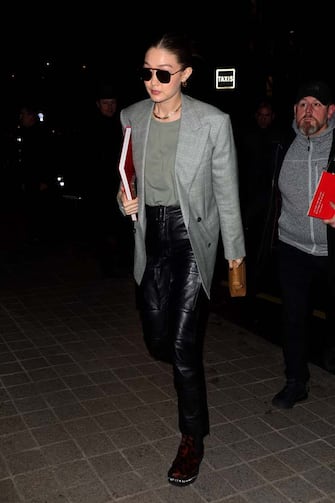 1209943707 PARIS, FRANCE - MARCH 02: Gigi Hadid arrives at the "Royal Monceau" on March 02, 2020 in Paris, France. (Photo by Pierre Suu/GC Images)