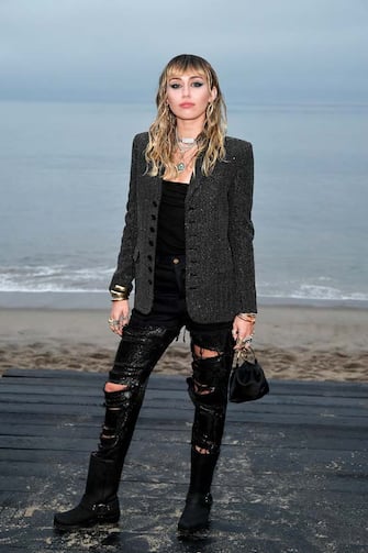 MALIBU, CALIFORNIA - JUNE 06: Miley Cyrus attends the Saint Laurent Mens Spring Summer 20 Show on June 06, 2019 in Paradise Cove Malibu, California. (Photo by Neilson Barnard/Getty Images)