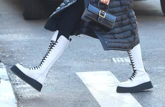 NEW YORK, NY - DECEMBER 11:  Model Irina Shayk is walking SoHo on December 11, 2020 in New York City.  (Photo by Raymond Hall/GC Images)