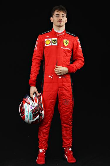 MELBOURNE, AUSTRALIA - MARCH 12: Charles Leclerc of Monaco and Ferrari poses for a photo in the Paddock during previews ahead of the F1 Grand Prix of Australia at Melbourne Grand Prix Circuit on March 12, 2020 in Melbourne, Australia. (Photo by Robert Cianflone/Getty Images)
