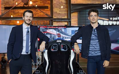 EPCC Live, Alessandro Cattelan guida in pista con Charles Leclerc 