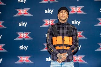 1182633247 MILAN, ITALY - OCTOBER 22: Sfera Ebbasta attends the presentation of the 2019 season of X Factor on October 22, 2019 in Milan, Italy. (Photo by Francesco Prandoni/Getty Images)