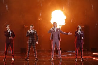 AMERICA'S GOT TALENT: THE CHAMPIONS -- "The Champions Two" Episode 201 -- Pictured: Collabro -- (Photo by: Trae Patton/NBC)