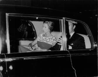 Princess Anne and her husband Captain Mark Phillips arrive Wentworth Hotel to attend the Equestrian Federation Ball this evening. February 27, 1974. (Photo by Keith Edward Byron/Fairfax Media via Getty Images).