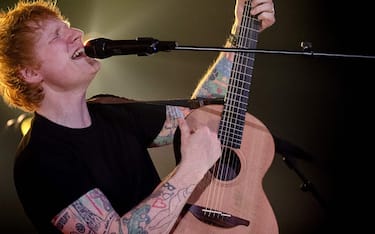 English singer Ed Sheeran performs his new album in The Qube by Qmusic in Amsterdam on October 5, 2021. - - Netherlands OUT (Photo by Sander Koning / ANP / AFP) / Netherlands OUT (Photo by SANDER KONING/ANP/AFP via Getty Images)