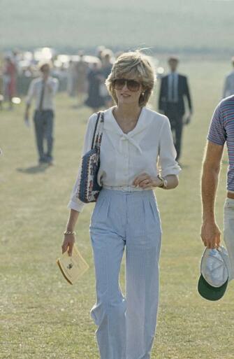Diana, Princess of Wales  (1961 - 1997) attends a polo match at Cowdray Park Polo Club in West Sussex on her second wedding anniversary, 29th July 1983.   (Photo by Princess Diana Archive/Getty Images)