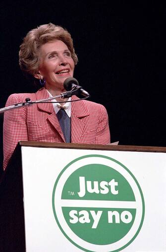 5-13-1987 Nancy Reagan speaking at a "Just Say No" Rally in Los Angeles California