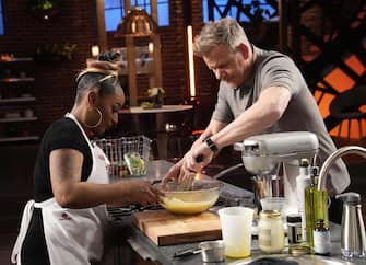 MASTERCHEF: L-R: Contestant Shanika and Gordon Ramsay in the special 2-hour ”Semi Final / Finale Pt. 1” episode of MASTERCHEF airing Wednesday, Sep. 7 (8:00-10:00 PM ET/PT) on FOX. © 2022 FOX MEDIA LLC. CR: FOX.
