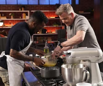 MASTERCHEF: L-R: Contestant Christian and Gordon Ramsay in the special 2-hour ”Semi Final / Finale Pt. 1” episode of MASTERCHEF airing Wednesday, Sep. 7 (8:00-10:00 PM ET/PT) on FOX. © 2022 FOX MEDIA LLC. CR: FOX.