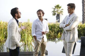 NUP_194590_01966.JPG MILLION DOLLAR LISTING LOS ANGELES -- Pictured: (l-r) David Parnes, James Harris, Fredrik Eklund -- (Photo by: Randy Shropshire/Bravo)