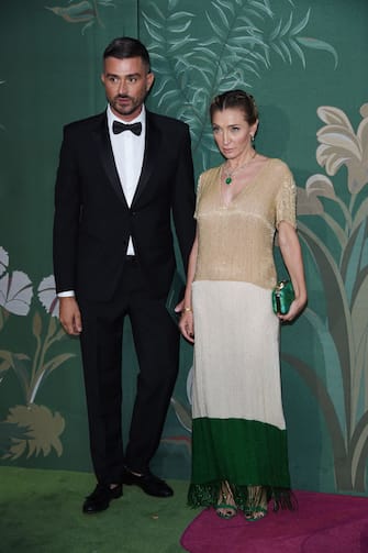 1177107914 MILAN, ITALY - SEPTEMBER 22: Filippo Zagagnoni and Elisabetta Franchi attend the Green Carpet Fashion Awards during the Milan Fashion Week Spring/Summer 2020 on September 22, 2019 in Milan, Italy. (Photo by Stefania D'Alessandro/Getty Images)