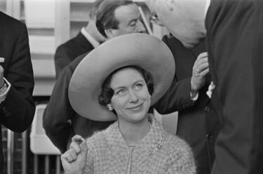 Princess Margaret, Countess of Snowdon (1930 - 2002), visits the Royal Asscher Diamond Company in Amsterdam, Netherlands, 19th May 1965. (Photo by Les Lee/Daily Express/Hulton Archive/Getty Images)