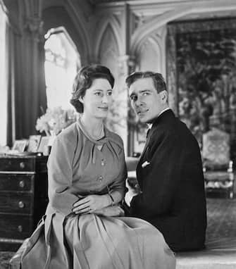 517212104 (Original Caption) This photo released on February 29th, shows Britain's Princess Margaret and her fiance, Anthony Armstrong Jones, both 29, at Windsor, where their engagement was announced on February 26th. Armstrong-Jones was moved out of his bachelor apartment to take up residence in Buckingham Palace.