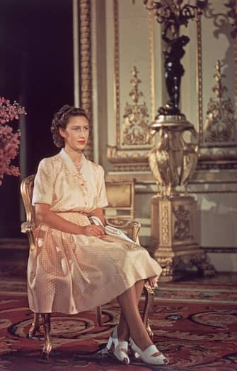 3227315 20th August 1947: Princess Margaret Rose (1930 - 2002), younger daughter of King George VI and Queen Elizabeth, at Buckingham Palace, London, on her 17th birthday. (Photo by Fox Photos/Getty Images)