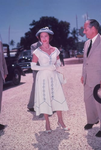 3227308 1965: Princess Margaret Rose (1930 - 2002), younger daughter of King George VI and Queen Elizabeth, on tour in East Africa. (Photo by Hulton Archive/Getty Images)