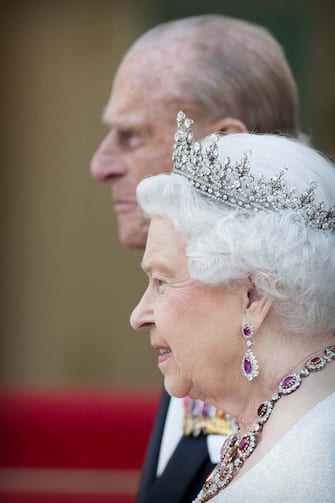Queen Elizabeth on state visit to Germany Queen Elizabeth and Prince Philip The Duke of Edinburgh arrive at Schloss Bellevue for an state banquet offered by German President Gauck in Berlin, Germany, 24 June 2015. The British Queen is in Germany for an three day state visit. Photo by: Patrick van Katwijk/picture-alliance/dpa/AP Images