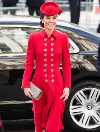 1135129925 LONDON, ENGLAND - MARCH 11: Catherine, Duchess of Cambridge attends the Commonwealth Day service at Westminster Abbe6 on March 11, 2019 in London, England. (Photo by Samir Hussein/Samir Hussein/WireImage)