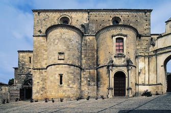 ITALY - JULY 04: External view of the two apses, Cathedral of the Assumption, Gerace, Calabria, Italy. (Photo by DeAgostini/Getty Images)