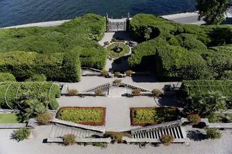 Hillside garden of Villa Carlotta in Tremezzo am Lago di Como. About 2000. (Photo by Imagno/Getty Images) .