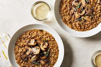 1095295616 WASHINGTON, DC - FEBRUARY 05 : Weeknight Veg -Porcini Risotto. Photographed for Voraciously at The Washington Post via Getty Images in Washington DC. (Tom McCorkle for The Washington Post via Getty Images; food styling by Lisa Cherkasky for The Washington Post via Getty Images)