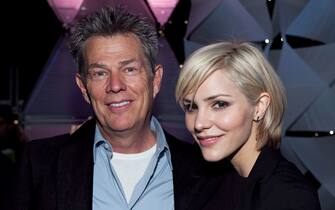93099370 WASHINGTON - NOVEMBER 16: Music producer David Foster and Katharine McPhee at the "Kaleidoscope" rehearsal presented by sanofi-aventis US airing nationally on Thanksgiving Day on FOX at Verizon Center on November 16, 2009 in Washington, DC. (Photo by Paul Morigi/Getty Images for Edge Health)