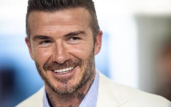 1139476915 BAHRAIN, BAHRAIN - MARCH 31: David Beckham looks on from the Red Bull Racing garage before the F1 Grand Prix of Bahrain at Bahrain International Circuit on March 31, 2019 in Bahrain, Bahrain. (Photo by Lars Baron/Getty Images)